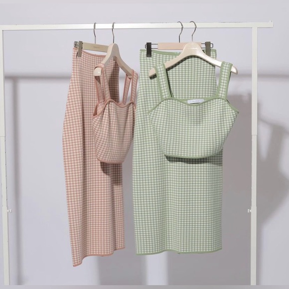 Rirandture green check set up dress - Picture 3 of 3